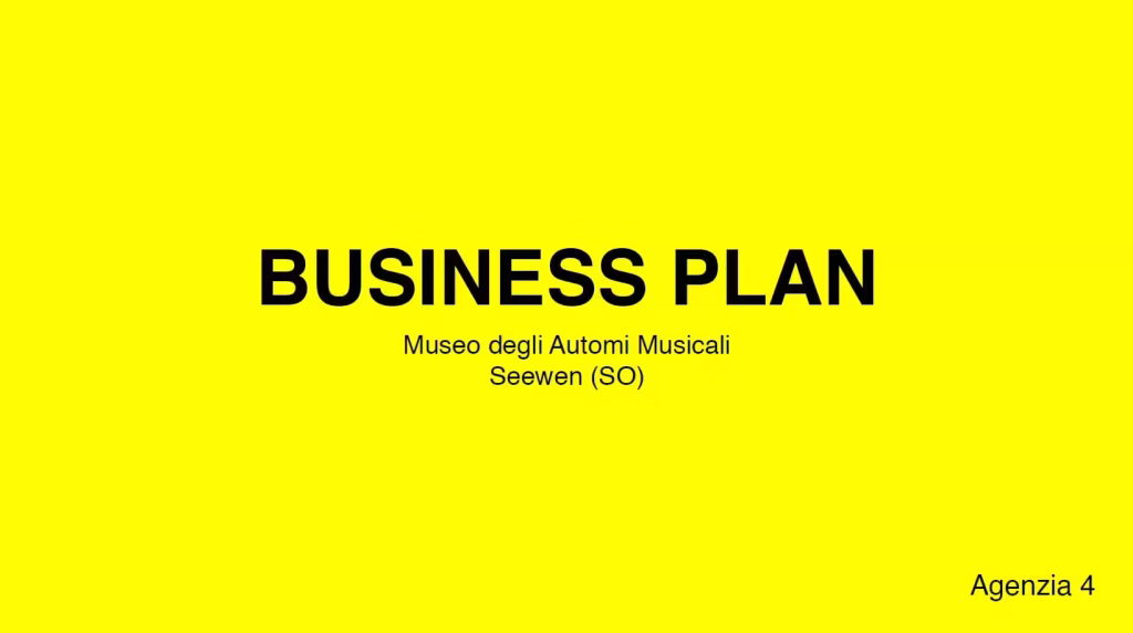 business plan modulo 3 agenzia