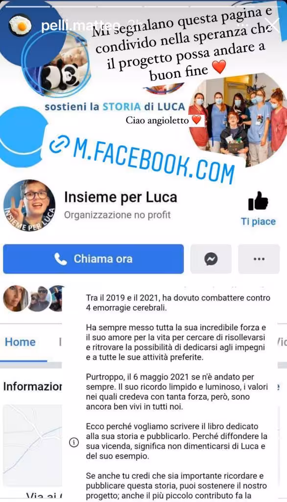 sostegno iniziativa insieme per luca