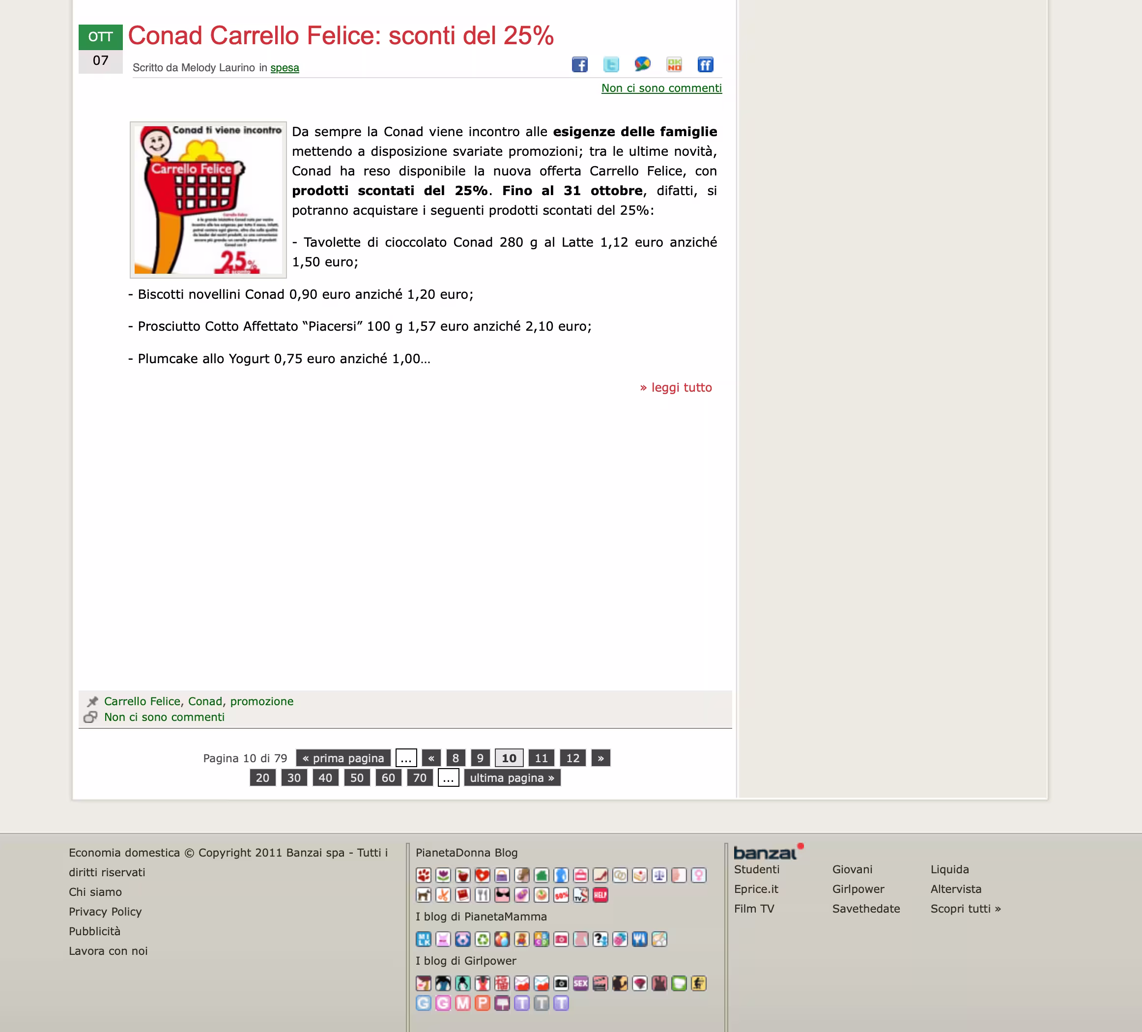 Case study Pianeta Donna 5 Blogpost economia domestica Pianeta Donna - Melody Laurino
