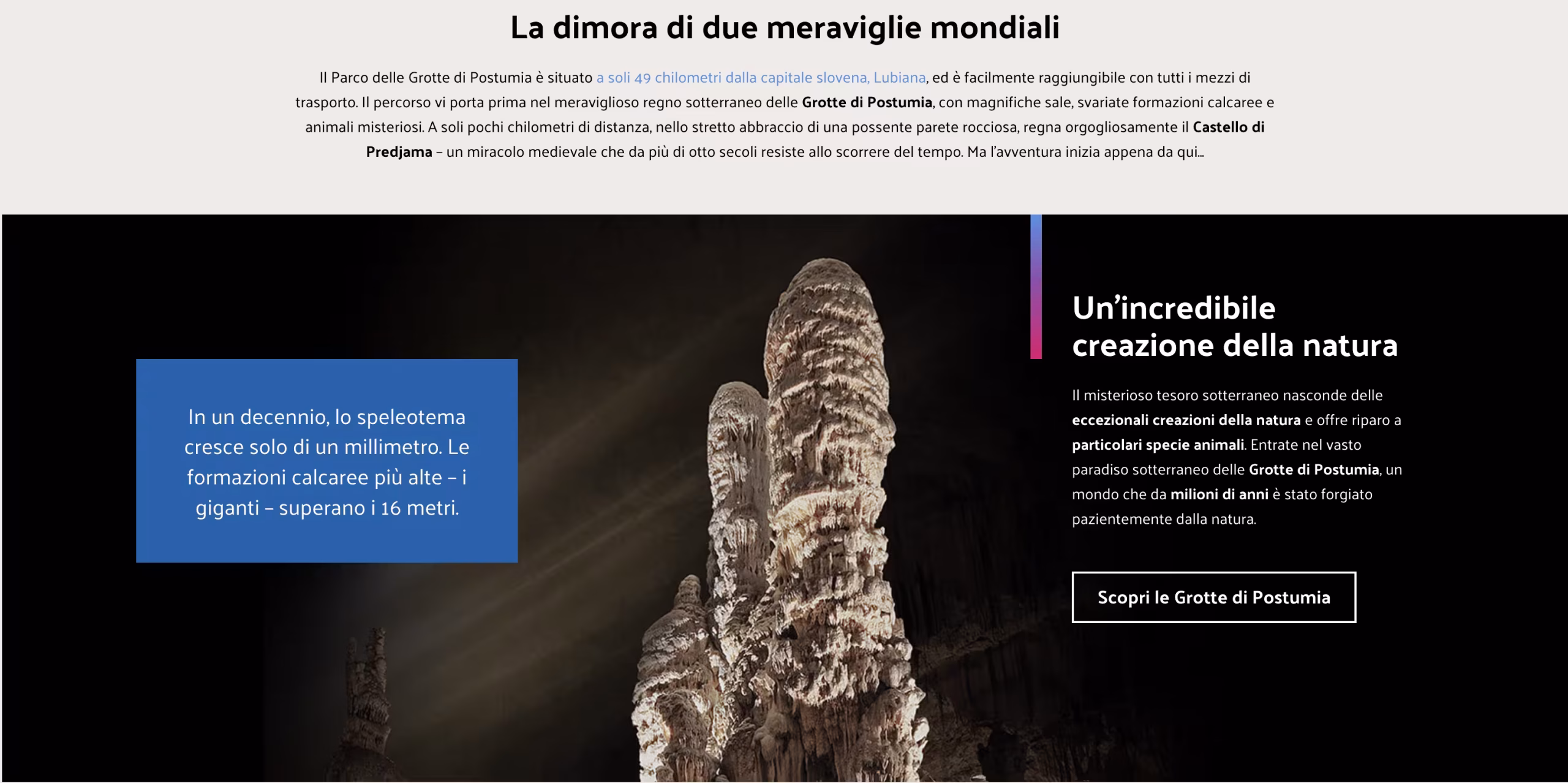 grotte di postumia dimora due meraviglie mondiali scaled